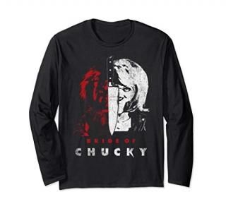 Child's Play Bride Of Chucky Split Portrait Long Sleeve T-Shirt