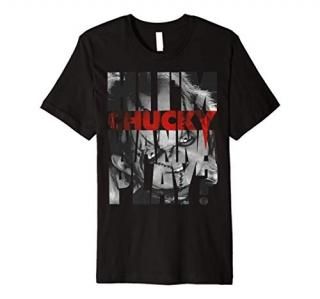 Child's Play Hi I'm Chucky Wanna Play Text Fill Premium T-Shirt