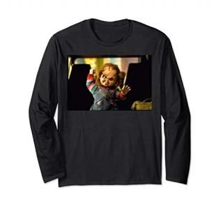 Bride of Chucky- Chucky In Action Long Sleeve T-shirt