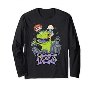 Rugrats Reptar Chucky Tommy Buildings Long Sleeve T-Shirt