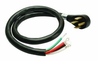Coleman Cable 09046 50-Amp 4-Wire Range Power Cord 6-Foot
