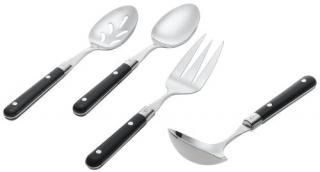 Ginkgo International Le Prix 4-Piece Stainless Steel Hostess Serving Set Black b