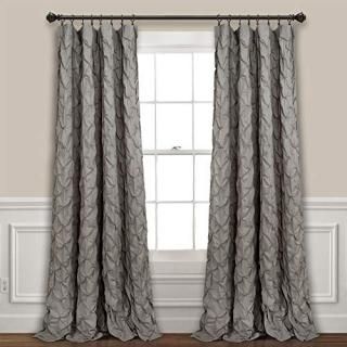 Ravello Pintuck Window Curtain Panel Gray Single 52X84