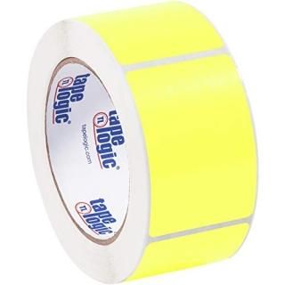 Box Partners DL630L 2 in. x 3 in. Fluorescent Yellow Inventory Rectangle Labels