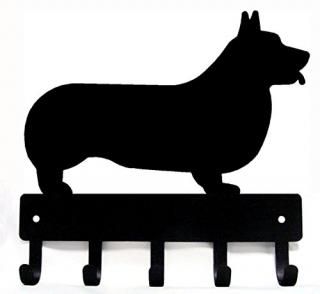 Small 15cm wide - Corgi Dog Leash Hanger/ Key Rack