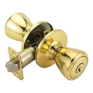 Design House 782755 Tulip 2-Way Latch Entry Door Knob Adjustable Backset Polishe