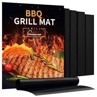 Aoocan Grill Mat - Set of 5 Heavy Duty BBQ Grill Mats Non Stick BBQ Grill & Baki