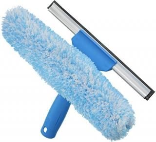 Unger Pro 921061C 10 in. Microfiber Combi-Squeegee Scrubber Connect and Clean Lo