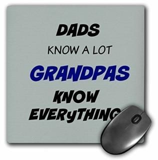 3dRose Dads Know A Lot Grandpas Know Everything - ޥѥå 8 x 8 mp_212704_1