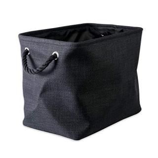 DII Polyester Bin Variegated Black Rectangle Small
