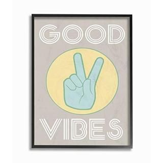 The Stupell Home D?cor Collection Good Vibes Peace ĥꥭХ륢 11 x 14 mwp-3