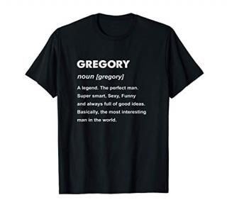 Mens Gregory Name T-Shirt
