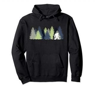 Bigfoot in the Forest Sasquatch Yeti Pullover Hoodie