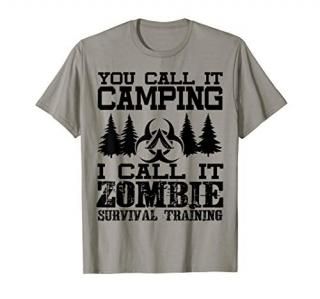 Zombie Survival Training Camping Shirt - Funny Halloween T-Shirt