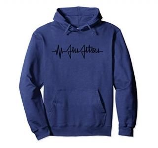 Brazilian Jiu Jitsu Heartbeat Hoodie MMA BJJ Pulse EKG