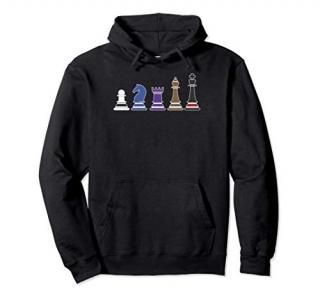 BJJ Brazilian Jiu Jitsu Funny Chess Pieces Gift Design Pullover Hoodie