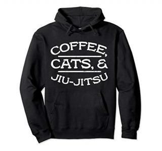 Coffee Cats Jiu Jitsu BJJ Sports Brazilian Martial Arts Gift Pullover Hoodie