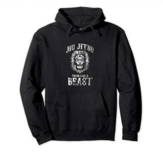 Vintage Brazilian Jiu Jitsu Train Like a Beast Distressed Pullover Hoodie
