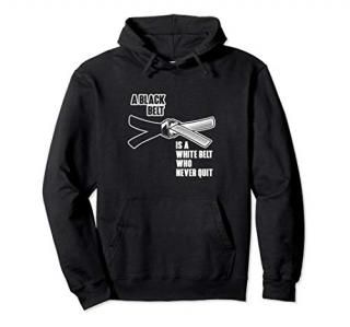 Jiu Jitsu Black Belt MMA Karate Brazilian BJJ Training Pullover Hoodie