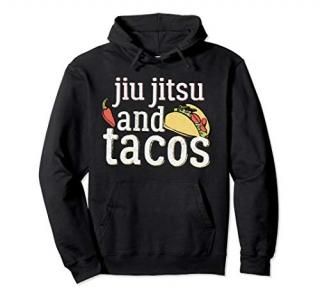 Tacos Jiu Jitsu Hoodie for BJJ Funny Gift White