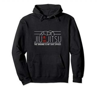 Funny Ground is my Safe Place Brazilian Jiu Jitsu BJJ Gift Pullover Hoodie
