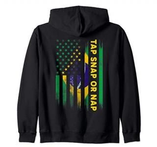 Tap Snap Or Nap Jiu Jitsu Funny Brazilian BJJ Gift Zip Hoodie