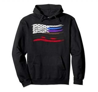 BJJ Belt Flag Jiu Jitsu Hoodie for BJJ Gift Distressed