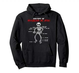 MMA Grappling gift Anatomy of BJJ Brazilian Jiu Jitsu design Pullover Hoodie