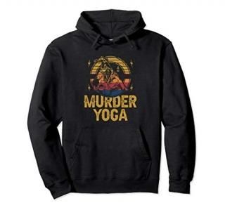 Murder Yoga - Funny Vintage Brazilian Jiu Jitsu Wrestling Pullover Hoodie
