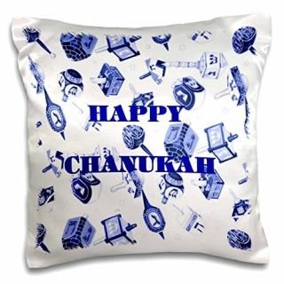 3dRose Blue Dreidels n Happy Chanukah - С 16 x 16 pc_61905_1