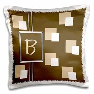 3dRose Fun Colourful Pink and Blue Hearts Pattern Monogram Letter A Pillow Case 