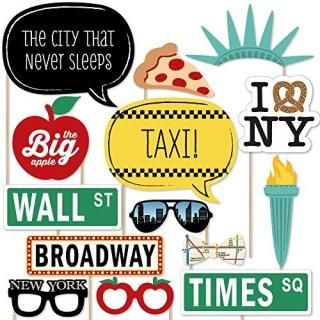 New York - Photo Booth Props Kit - 20 Count