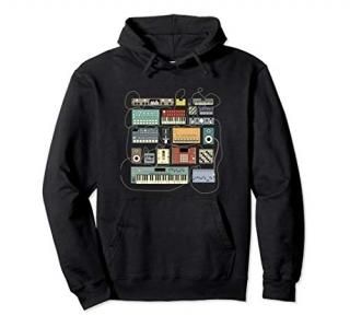 Electronic Musician Synthesizers and Drum Machine Dj Pullover Hoodie