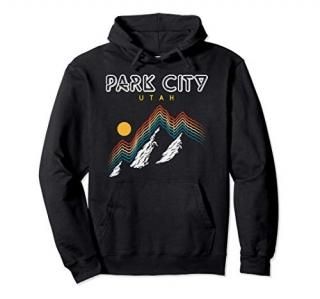 Park City Utah - USA hiking and climbing 1980s Retro Pullover Hoodie