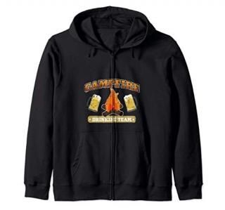 Campfire Drinking Team Camping Life Adventure Smores Zip Hoodie