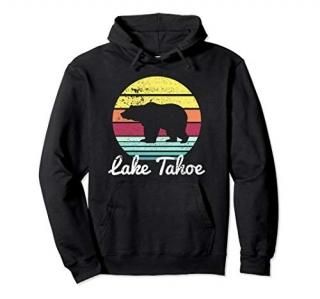 Vintage Retro Lake Tahoe California USA Bear Hoodie