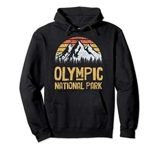 Vintage Olympic National Park Mountain Washington Hoodie