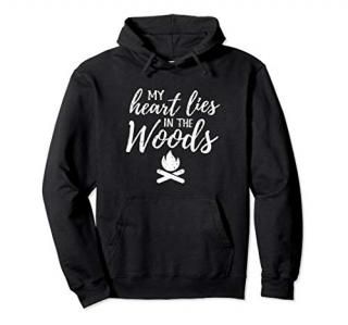 My Heart Lies In The Woods Camping Outdoor Vintage Hoodie