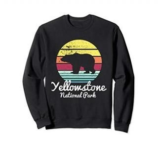 Vintage Retro Yellowstone National Park Wy Bear Sweat Shirt