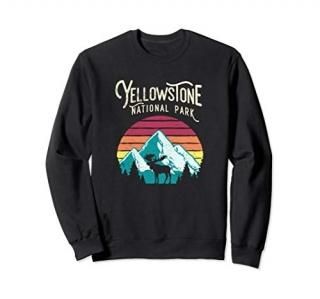 Yellowstone Mountain Moose National Park Sweat Shirt