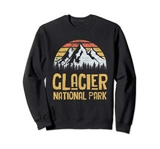 Vintage Retro Glacier National Park Montana Sweat Shirt