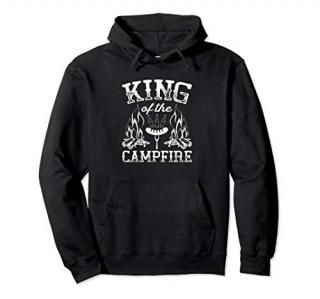 King Of The Camp Fire Funny Camping Pullover Hoodie