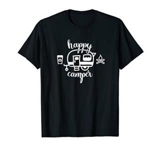 Happy Camper - Vintage RV Trailer Camping Shirt