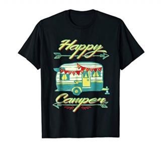 Happy Camper - Camping T-Shirt for Men Women and Kids Tee