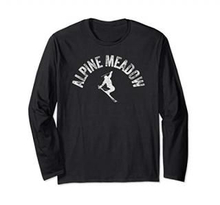 Ski Alpine Meadow Vintage Skiing Cool Meadows Skier Gear Long Sleeve T-Shirt