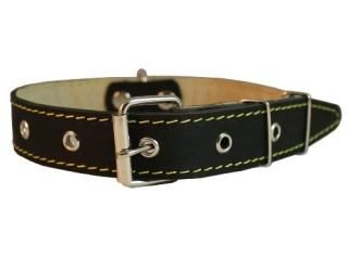 Genuine Leather Dog Collar 14-21 Neck Size 1.25 Wide Amstaff Pitt Bull
