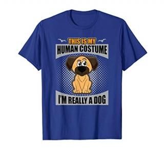 This Is My Human Costume I'm Really A Dog Halloween T-Shirt