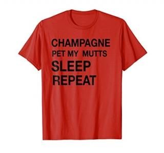 Champagne Pet Mutts Sleep Repeat BlackLDogGiftLoveT-Shirt