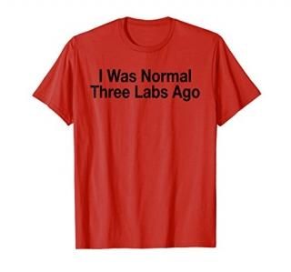 I Was Normal Three Labs Ago BlackDogLoveCutePet T-Shirt