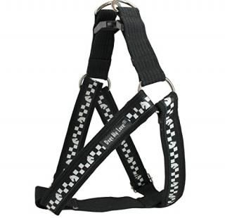 Cotton Web Adjustable Dog Step-in Harness 4 Sizes Chessboard Pattern Large 17-28